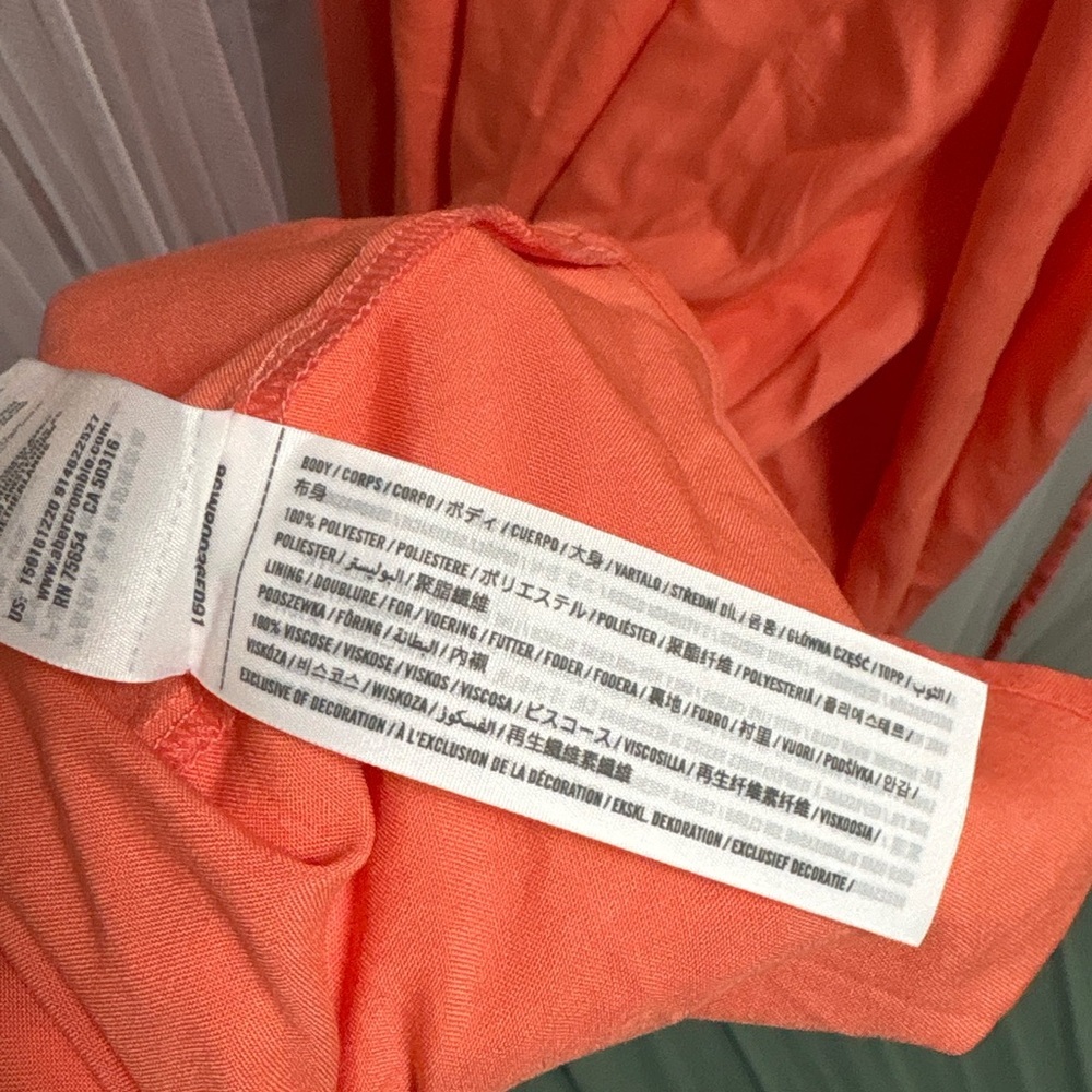 NWT Abercrombie & Fitch Coral Wrap Midi Dress Women’s Small Feminine - Picture 10 of 16